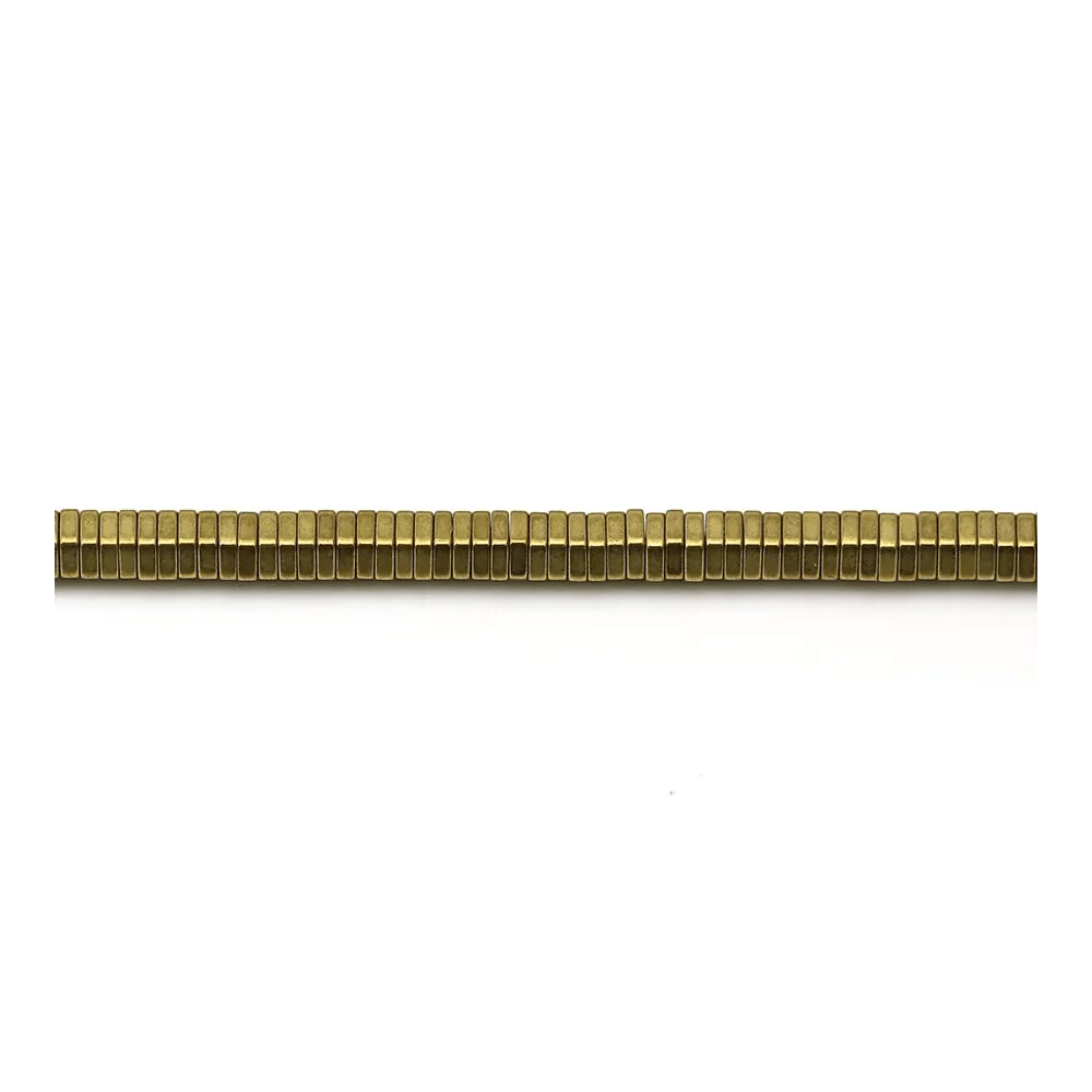 Hematite golden, in shaped like a nut, in size of 4 * 1mm x 40cm