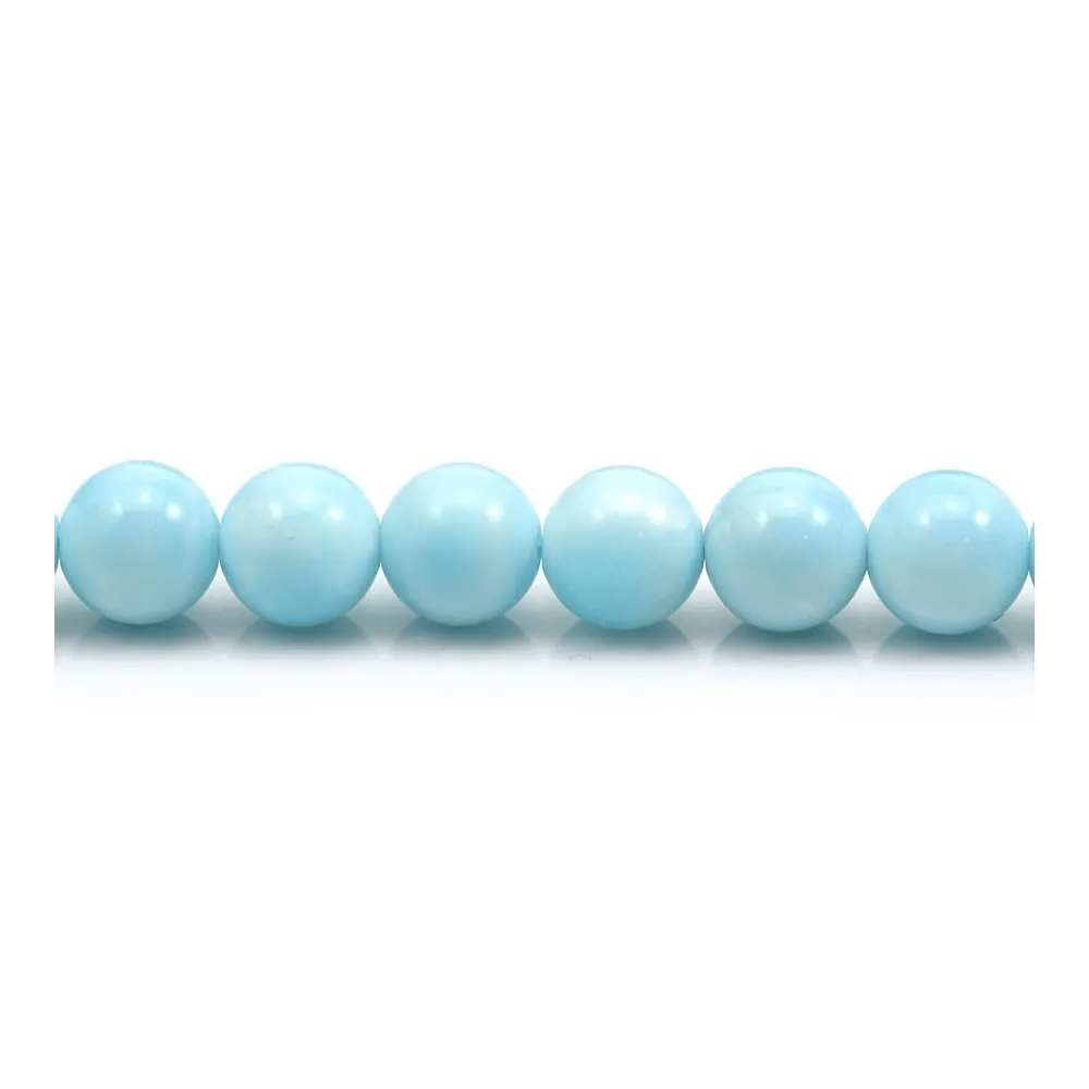 Hemimorphite de couleur bleu clair, 8mm x 40cm