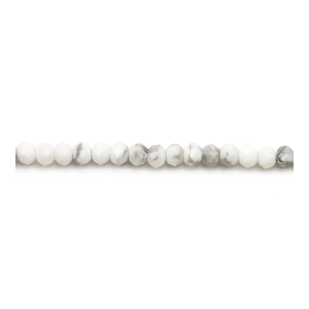 Howlite rondelle facette 2x3mm x 20pcs