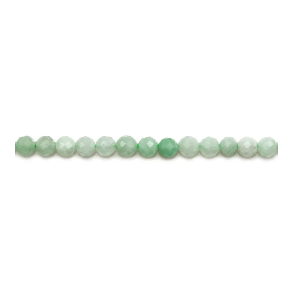 Jade nature de forme ronde facette 3mm x 40cm