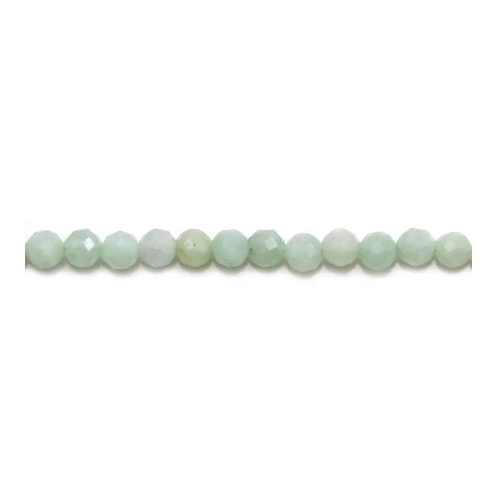 Jade nature rond facette 4mm x 40cm