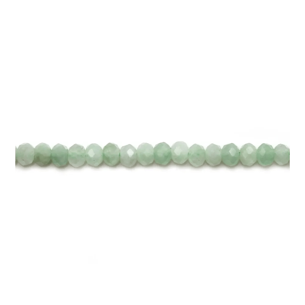 Jade nature rondelle facette 2x3mm x 40cm