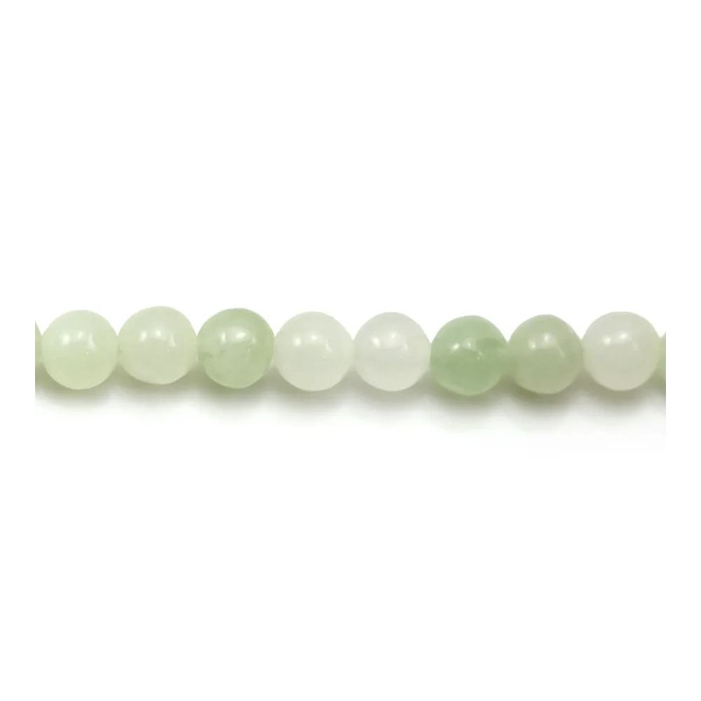 Jadeite vert ronde 6mm x 40cm