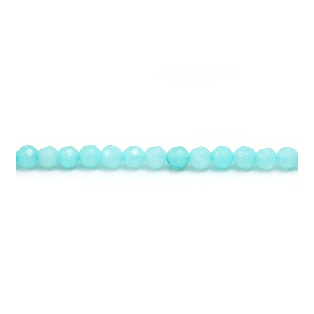 Jade teinte ronde facette 4mm