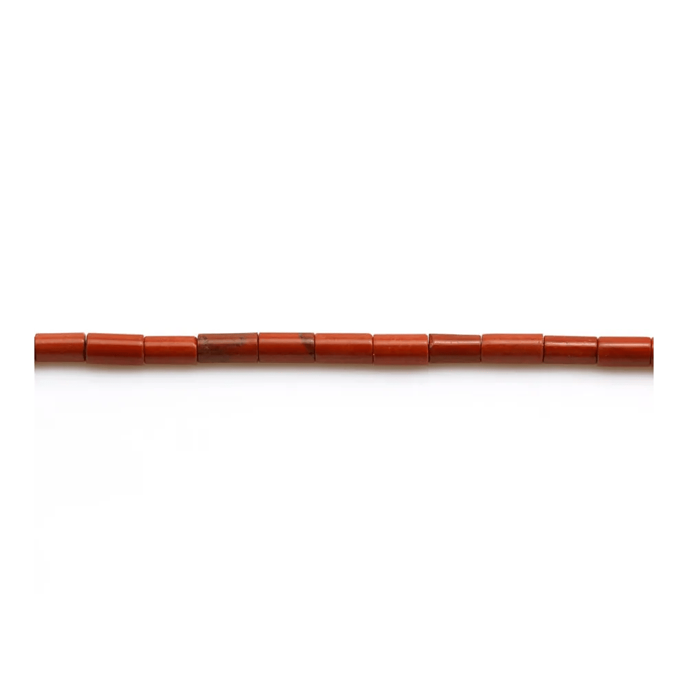 Jaspe rouge tube 2x4mm x 40cm