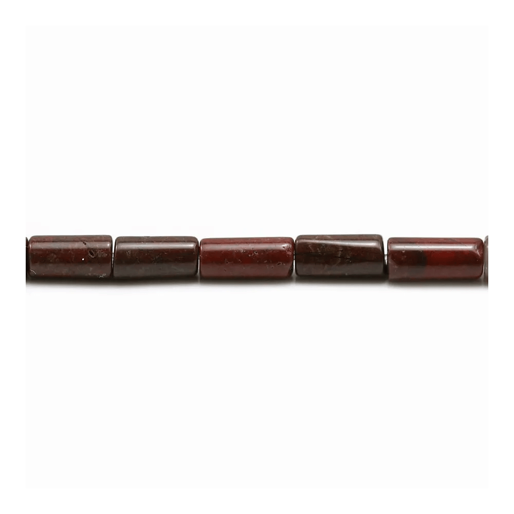 Jaspe rouge tube 4x8mm x 40cm