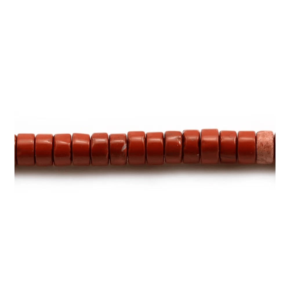 Jaspe rouge, forme rondelle 2x4mm x 39cm