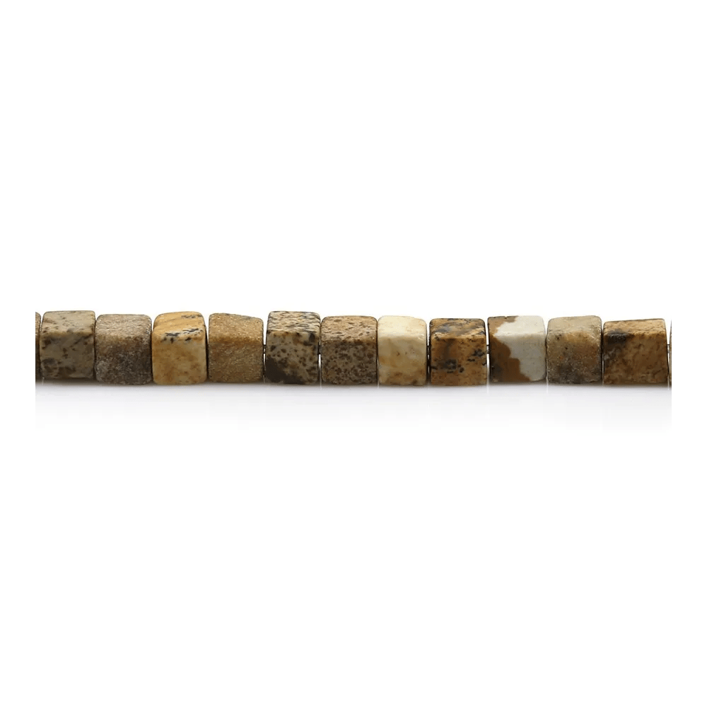 Jaspe paysage cube 4mm x 40cm