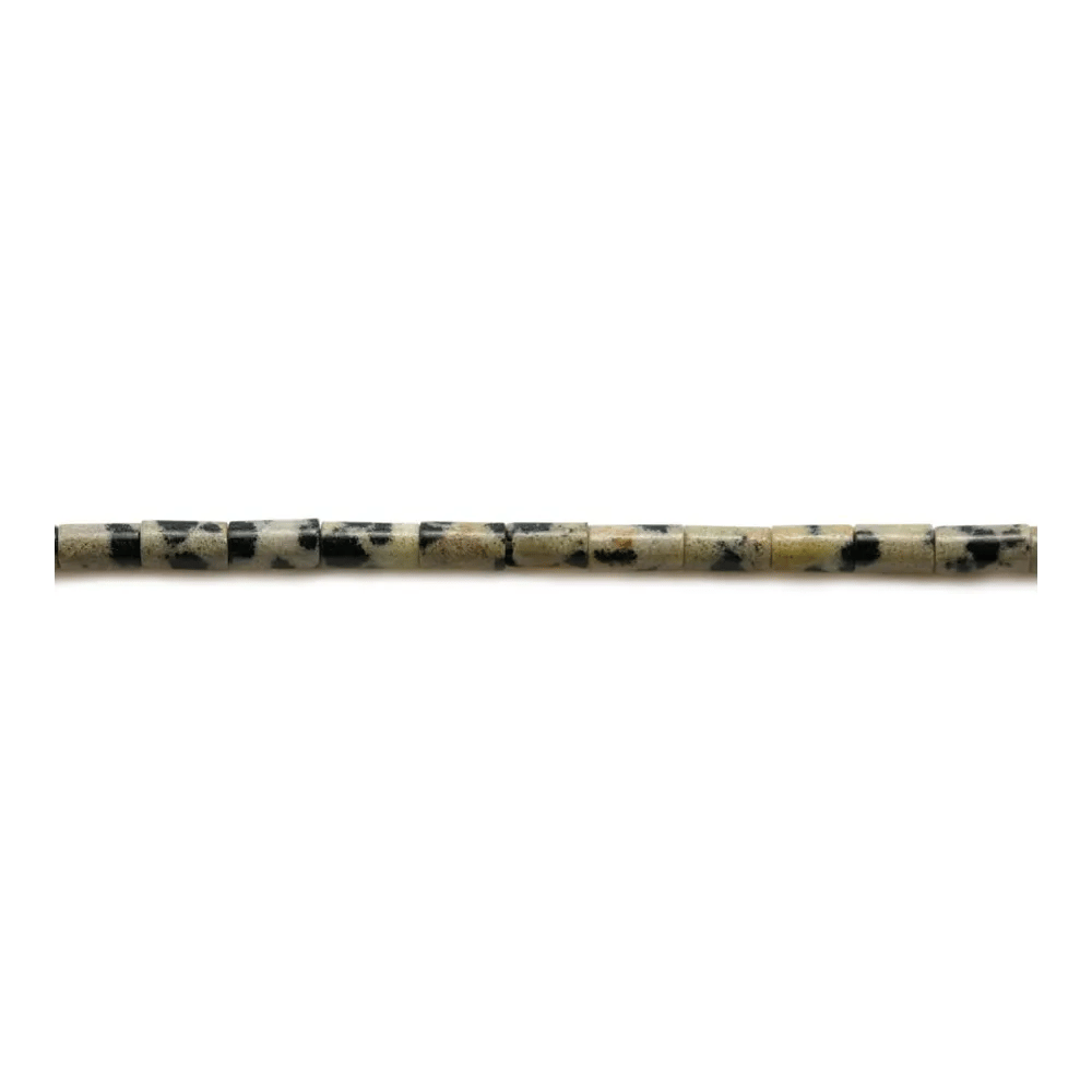 Jaspe peau de léopard , en forme de tube 2x4mm x 40cm