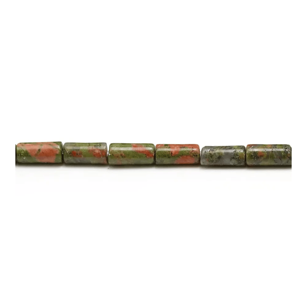 Unakite tube 4x8mm x 10pcs
