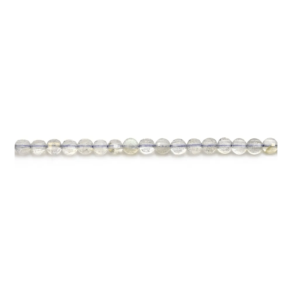 Labradorite Faceted Flat Round 12mm x 40cm