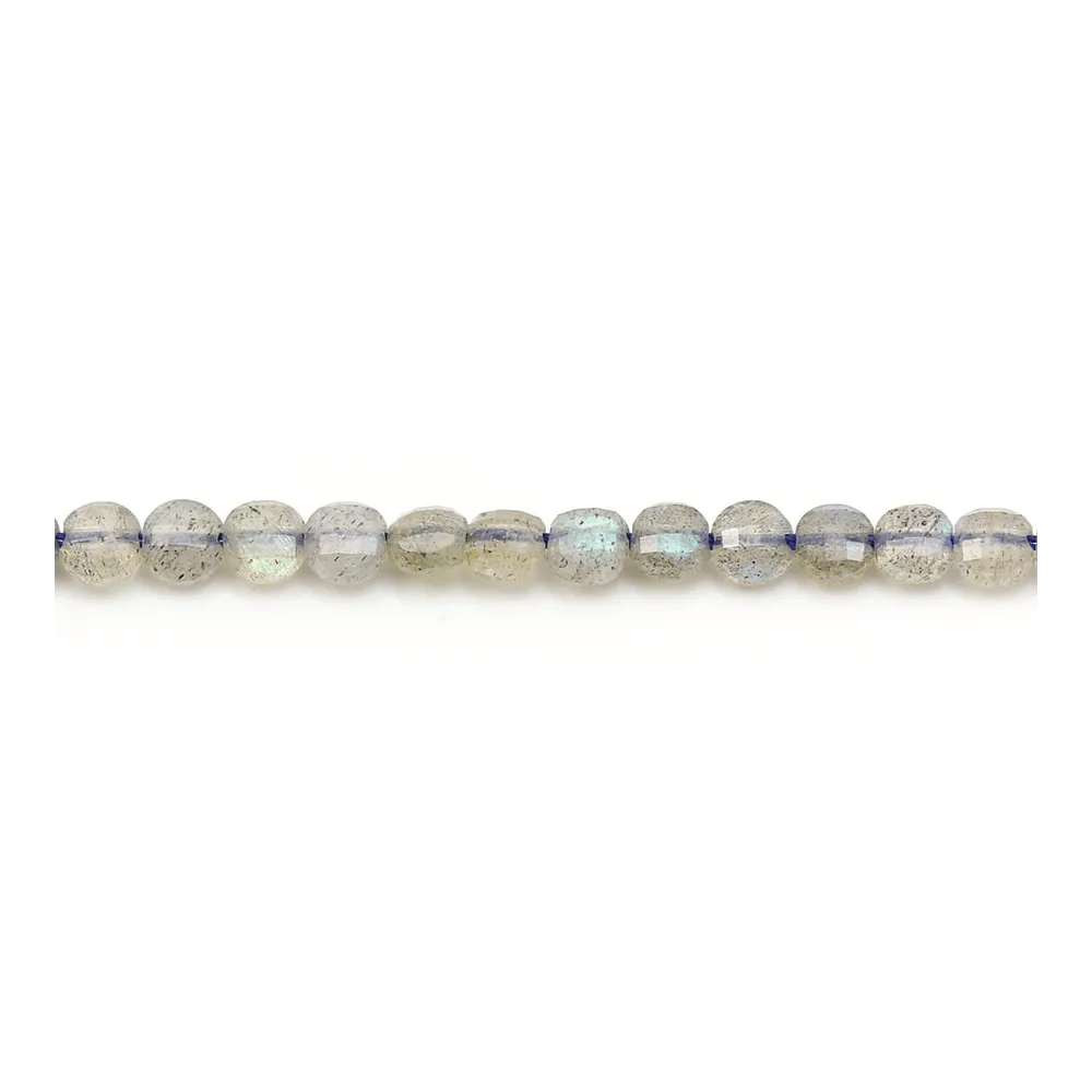 Labradorite ronde plate facette 4mm x 10pcs