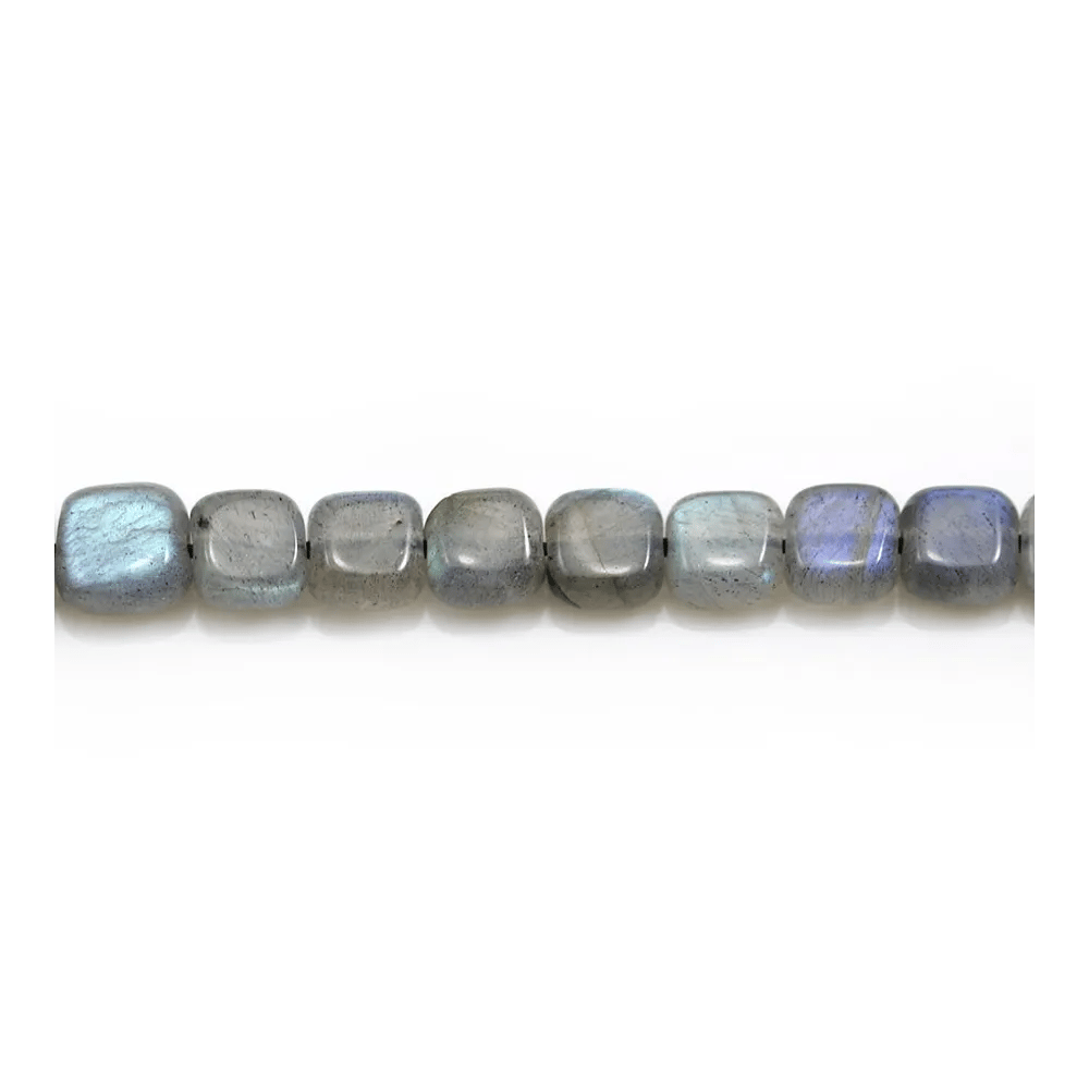 Labradorite grise en forme de carré 6mm x 6pcs