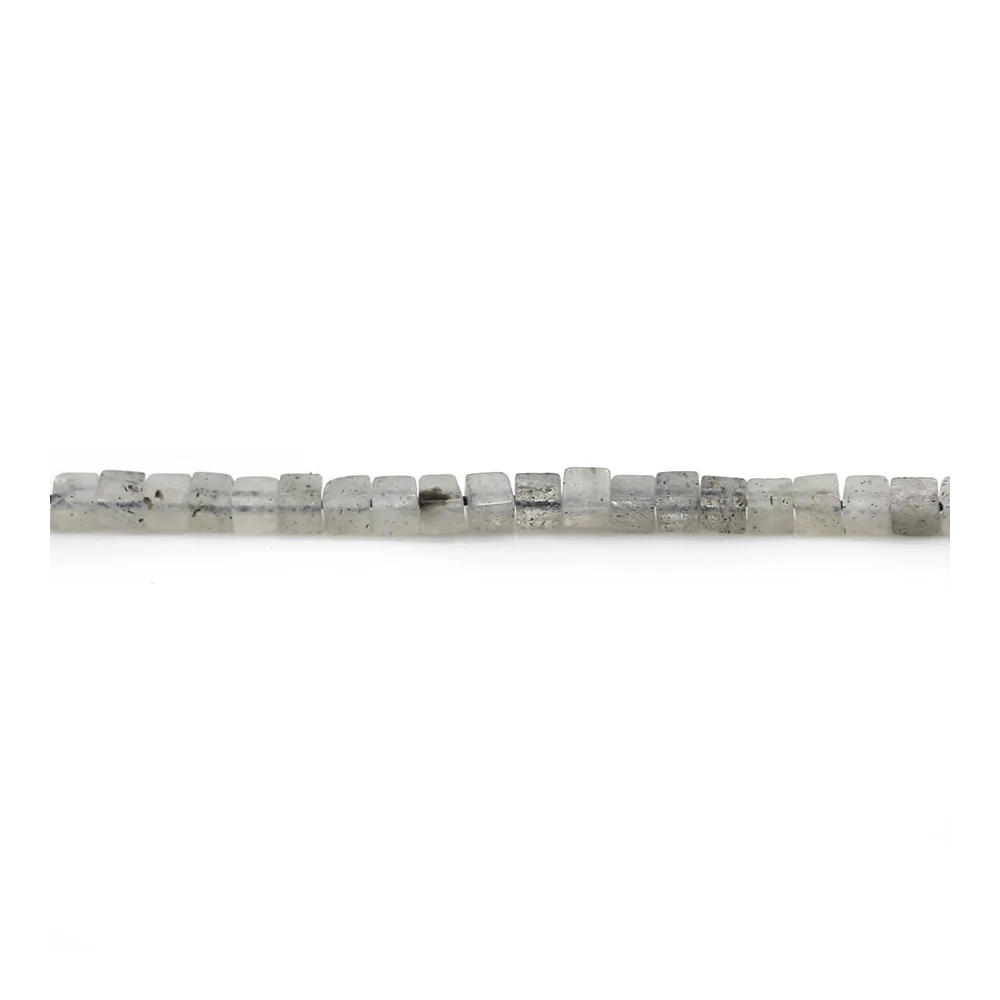 Labradorite grise, en forme de cube, 2.5mm x 38cm
