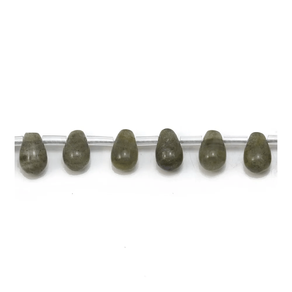 Labradorite en forme de goutte, mesurant 6x9mm x 4pcs