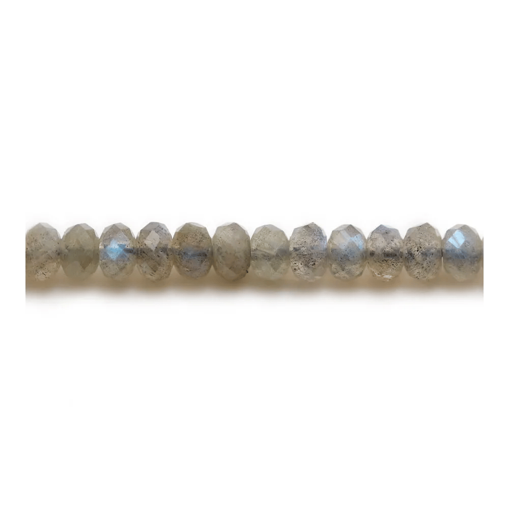 Labradorite, en forme de rondelle facetté, 4 * 6 mm x 38cm