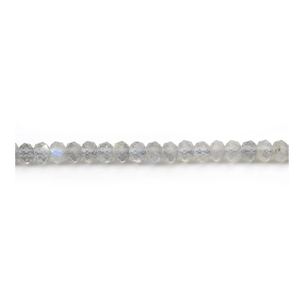 Labradorite faceted rondelle 3x5mm, 4pcs 
