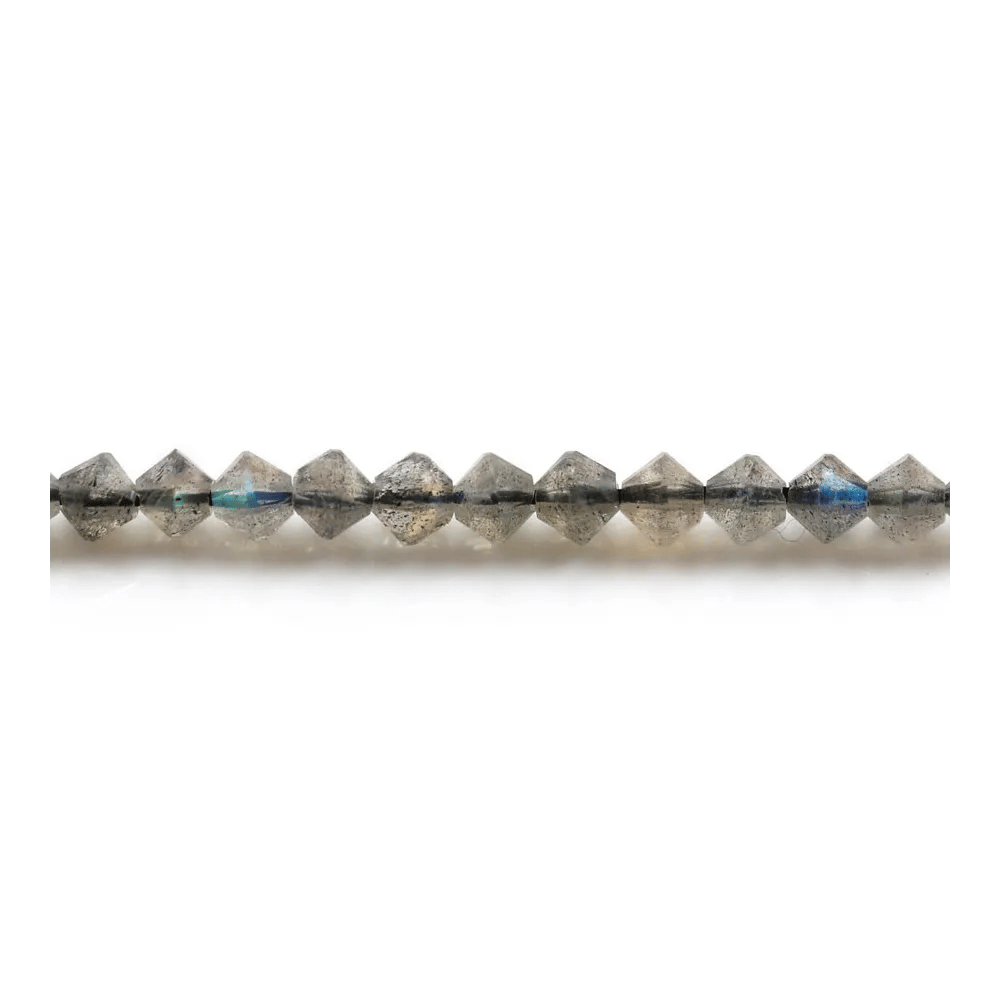 Labadorite,en forme de toupie facette 4mm x 39cm