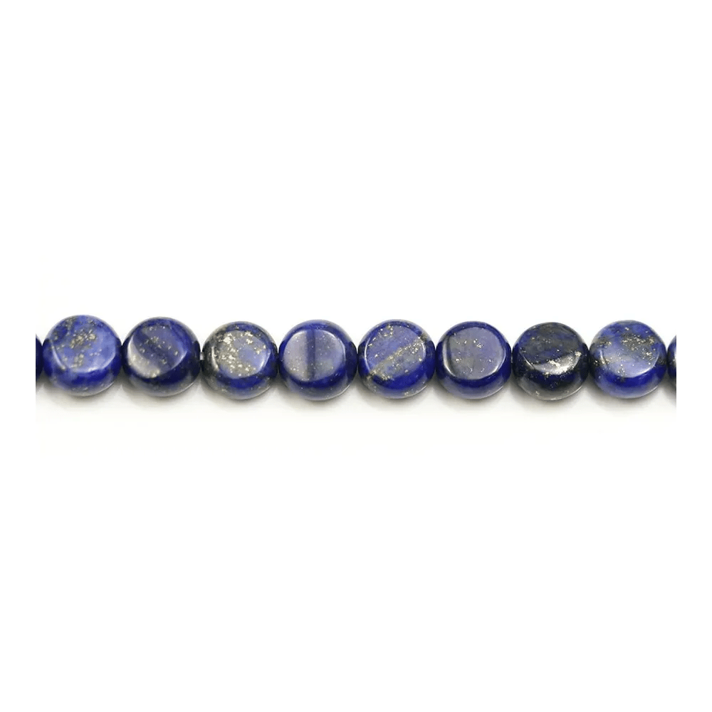 Lapis lazuli rond plat 6mm x 6pcs