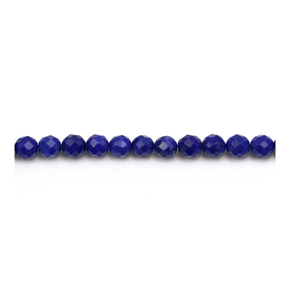 Lapis-lazuli rond facette 4mm x 6pcs