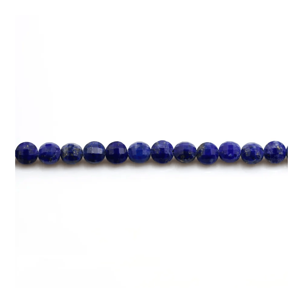 lapis lazuli rond plat facette 4mm x 40cm