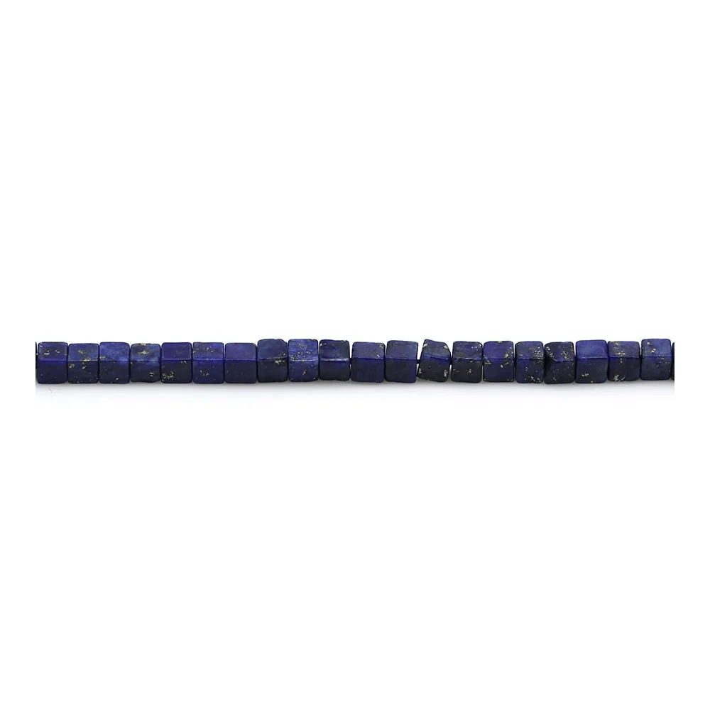 Lapis lazuli bleu, en forme de cube, 2.5mm x 39cm