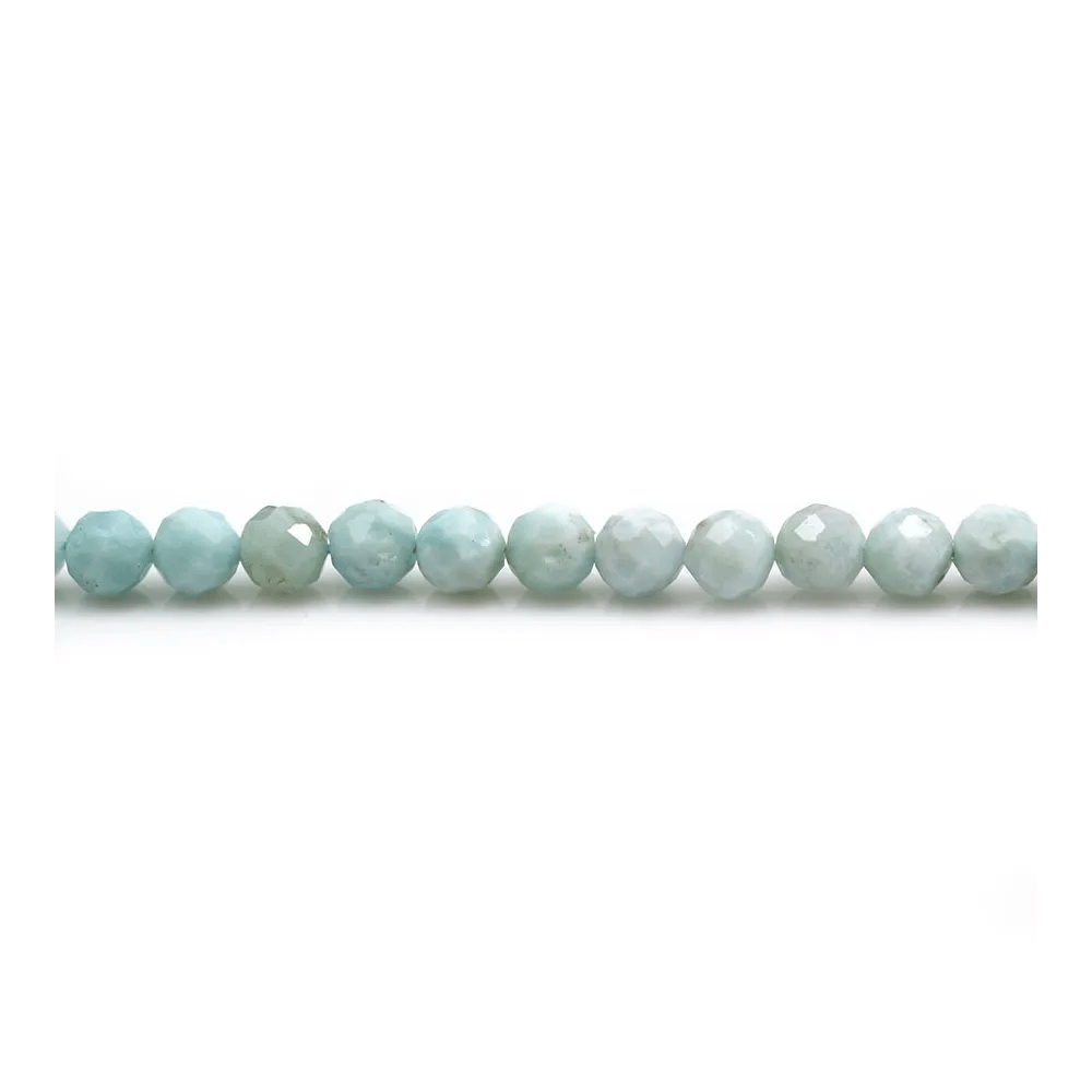 Larimar rond facette 4mm x 40cm