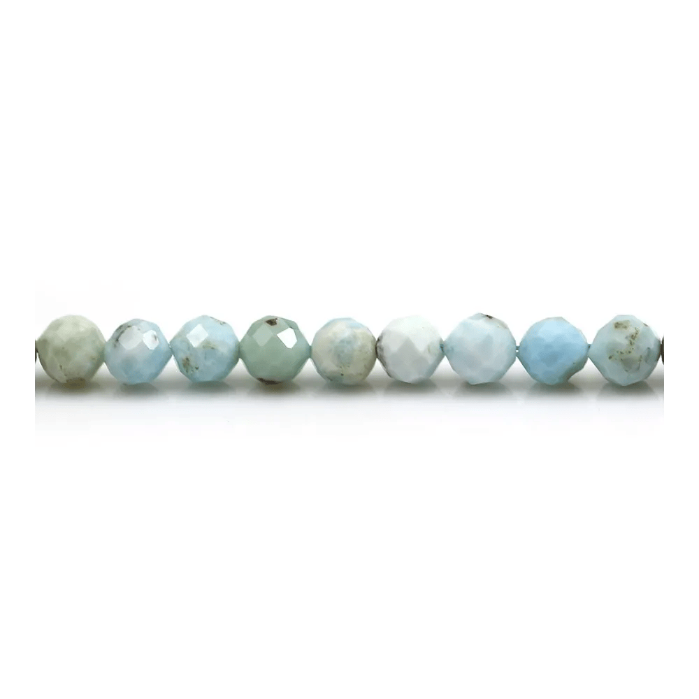 Larimar rond facette 5mm x 40cm