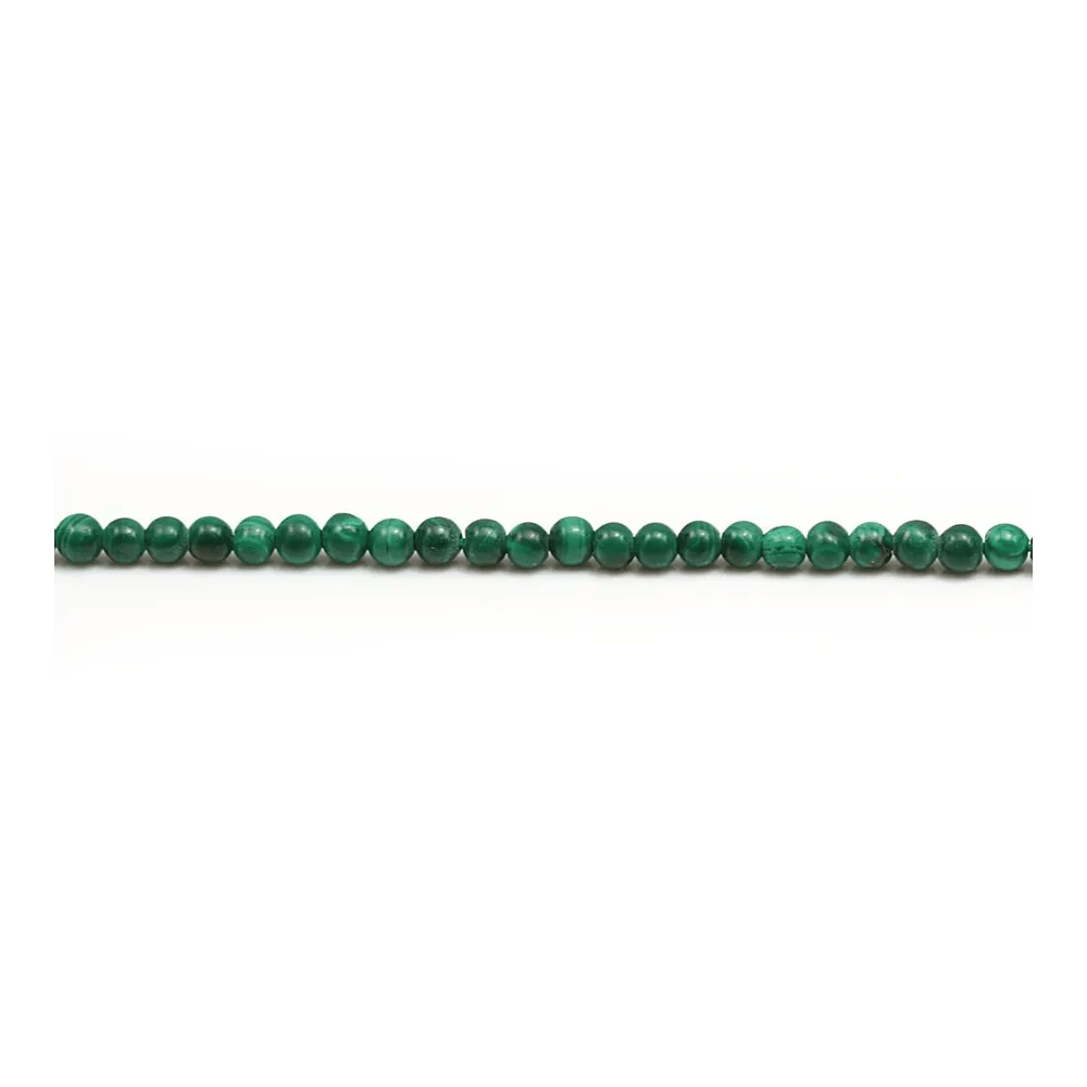Malachite de forme ronde, 2mm x 40cm