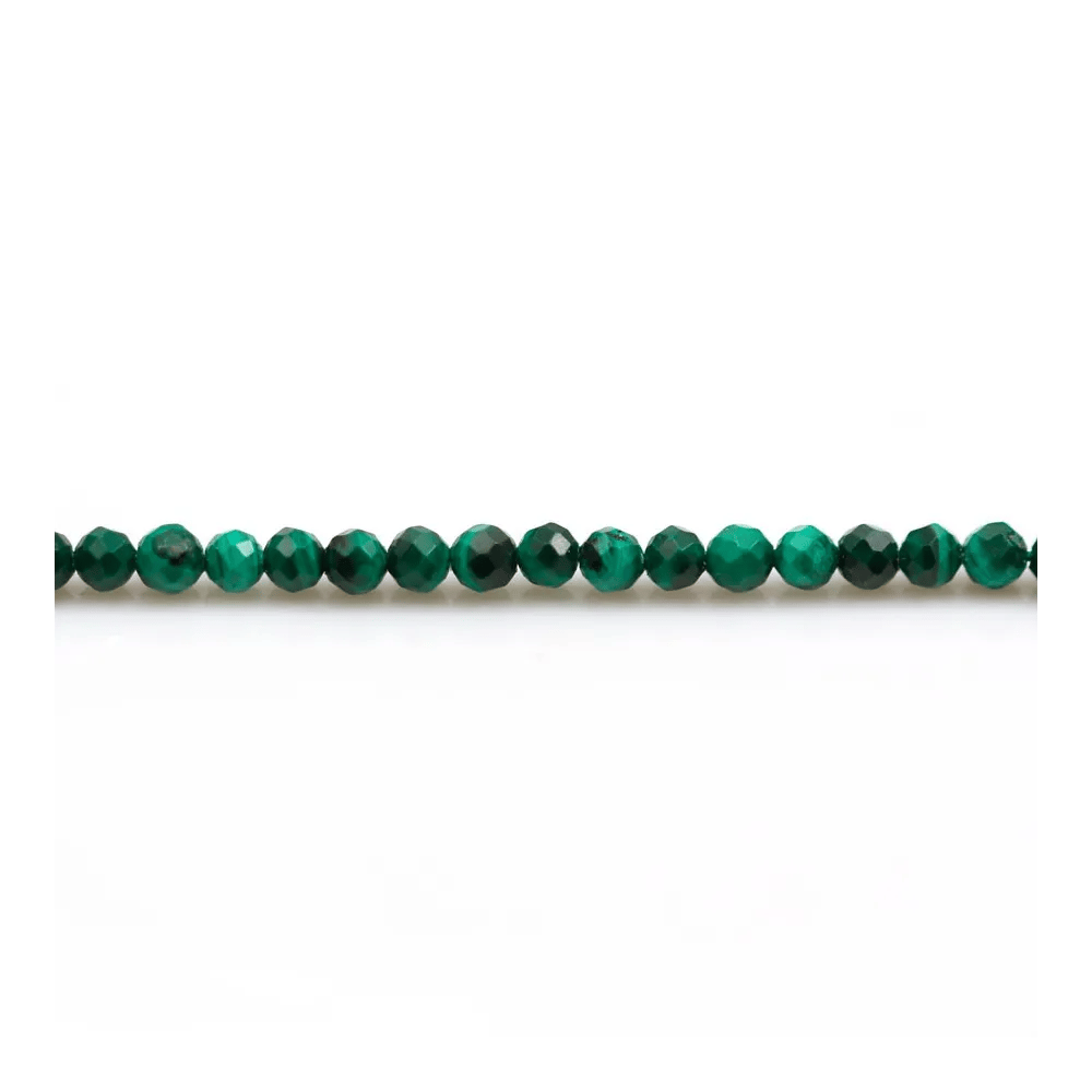 Malachite ronde facette 3mm x 40cm
