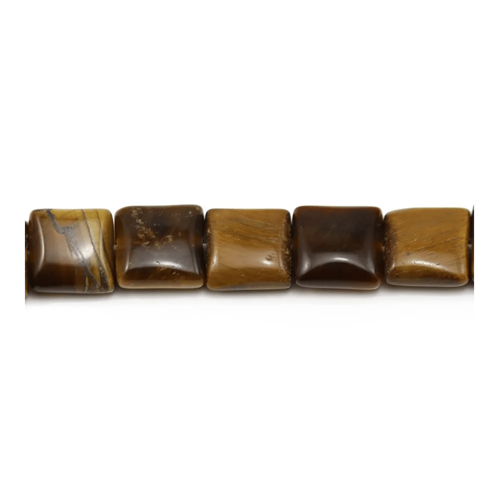Oeil de tigre carre 10mm  x 8pcs