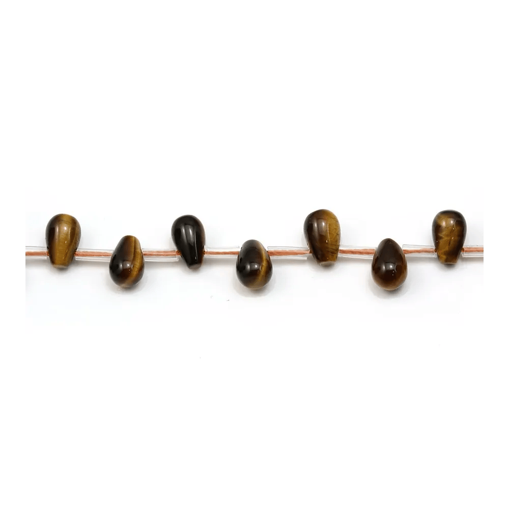 Oeil de tigre goutte 6x9mm x 40cm