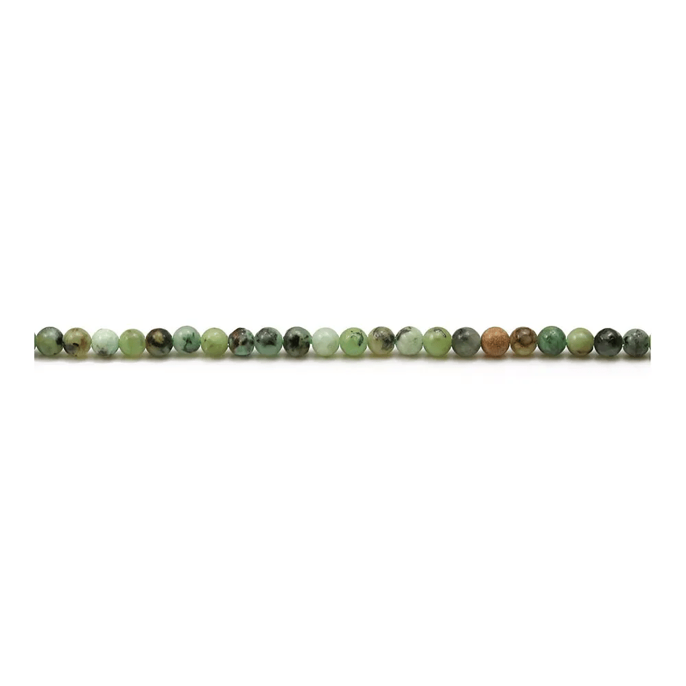 African turquoise in a round shape, measuring 2mm, x 40cm