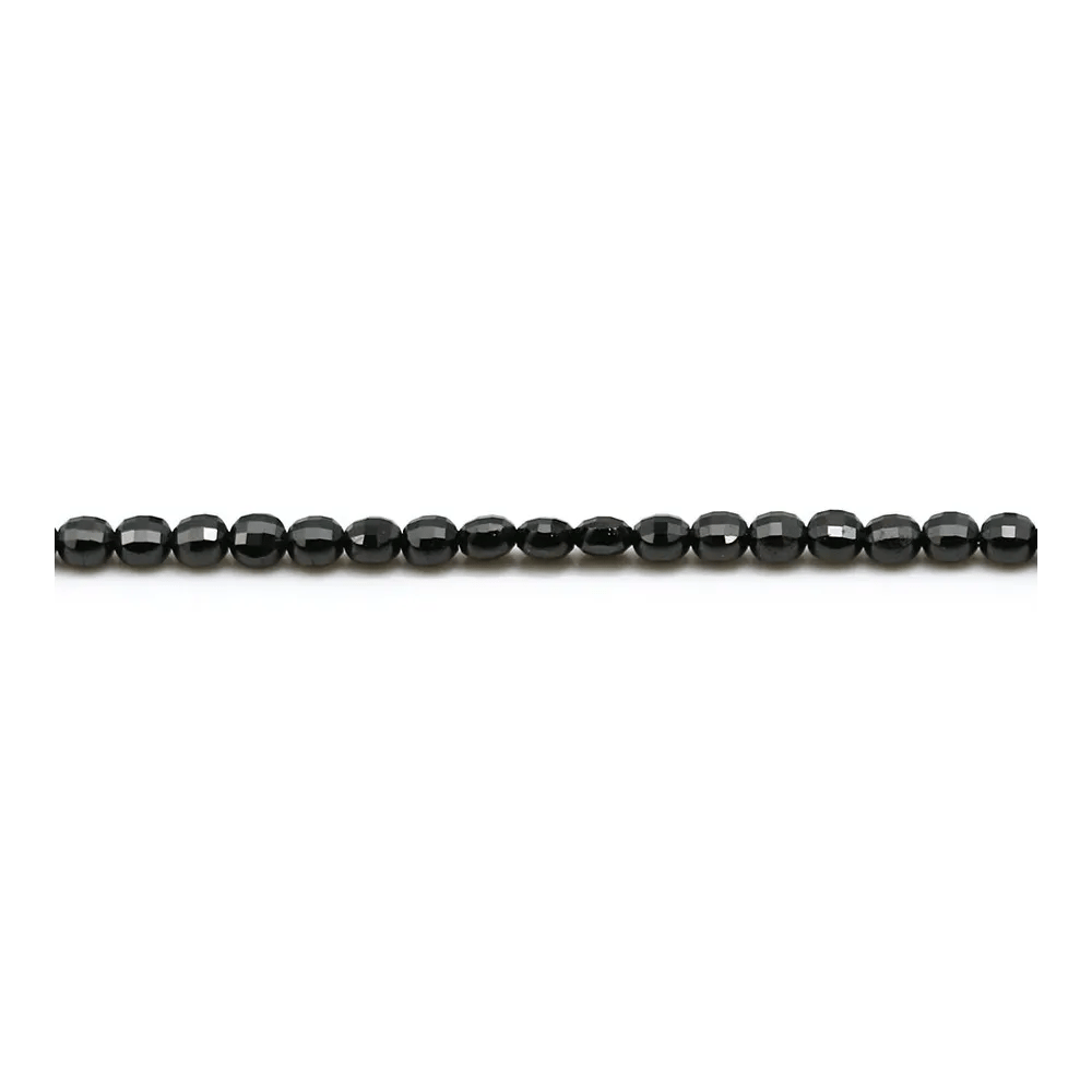 Spinelle noir ronde plate facette 2mm x 40cm