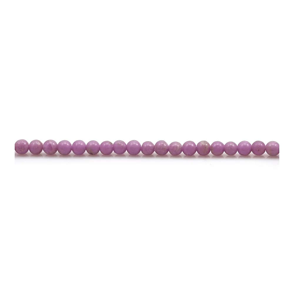 Phosphosiderite violet clair, de forme ronde, 2.5mm x 39cm