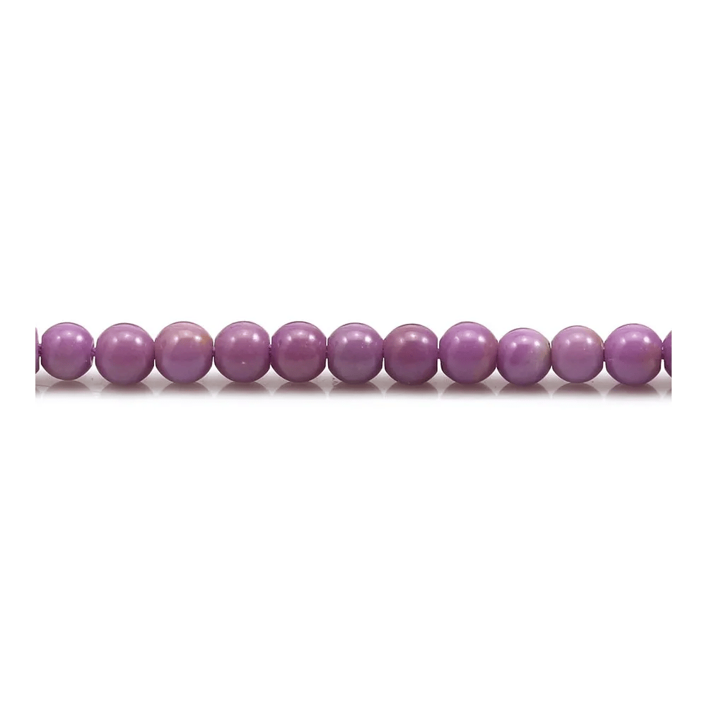 Phosphosiderite violet clair, de forme ronde, 4mm x 40cm
