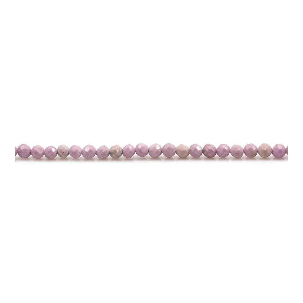 Phosphosiderite violet clair, de forme ronde facetté, 2mm x 40cm