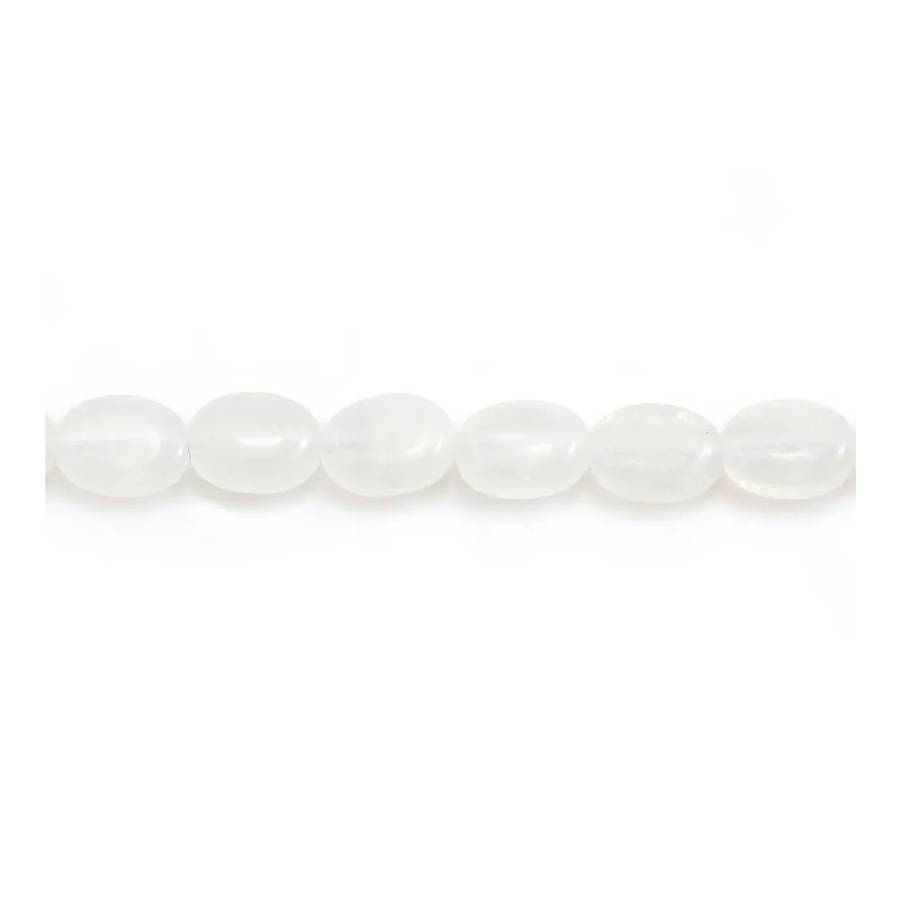 Pierre de lune, de forme ovale, 6x8mm x 39cm