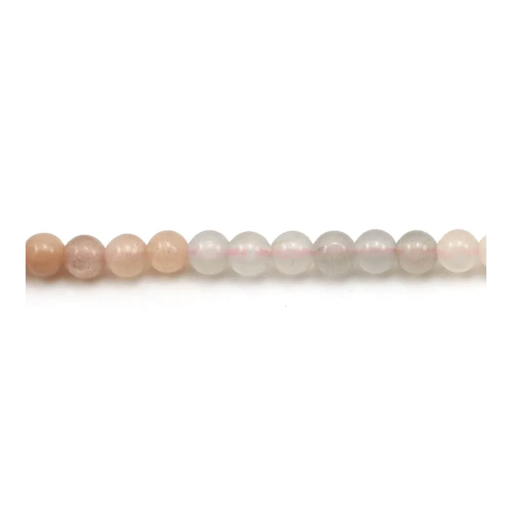 Pierre de lune multicolore ronde 4mm x 40cm