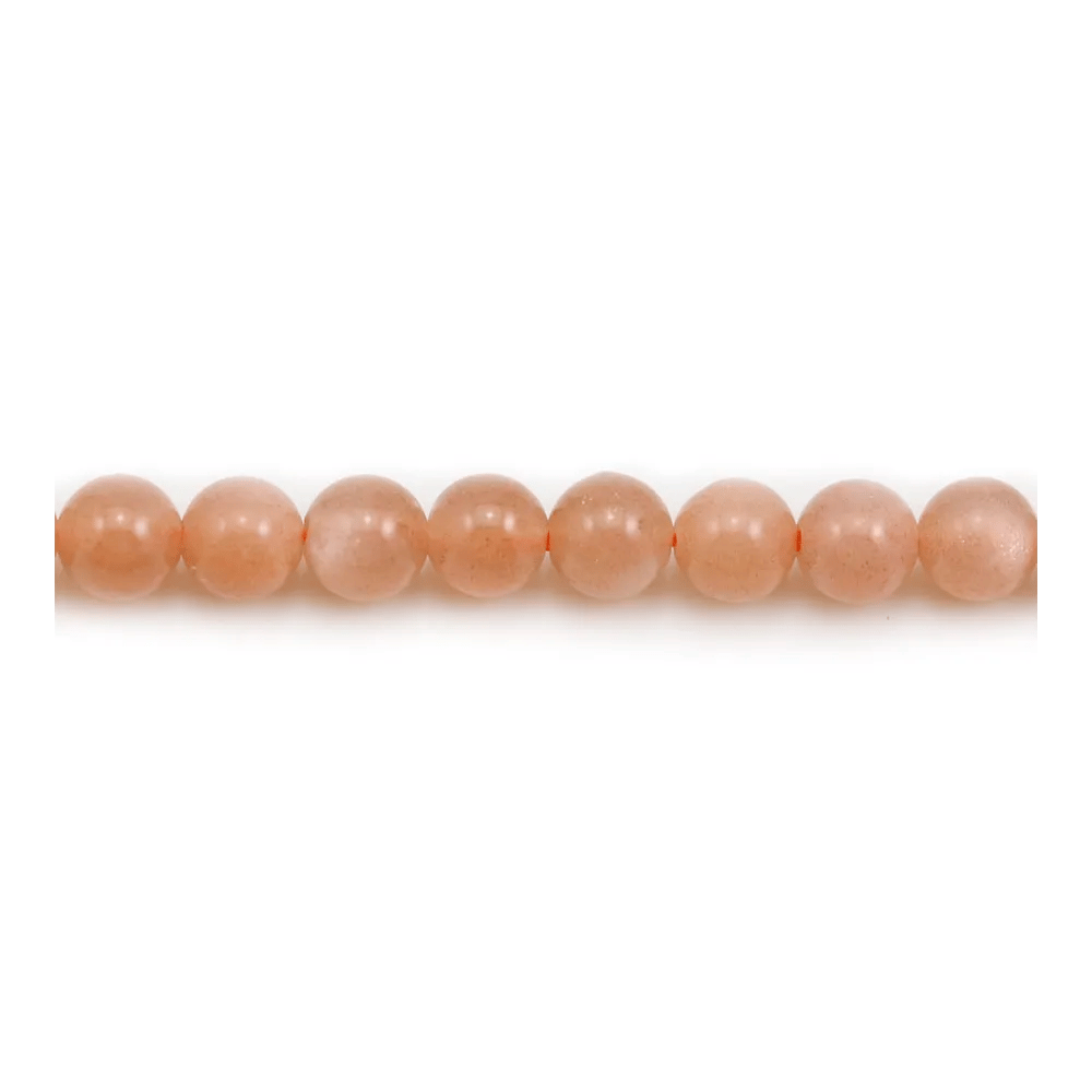 Orange moonstone round 6mm x 40cm