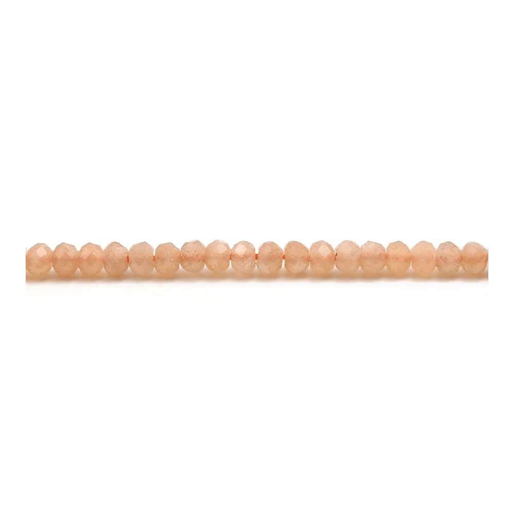 Orange Mondstein Rondelle facettiert 2.5x4mm x 40cm