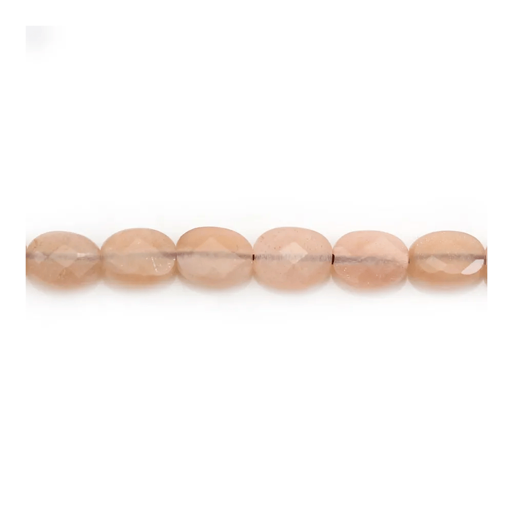 Pierre de soleil, de forme oval facette, 6x8mm x 39cm