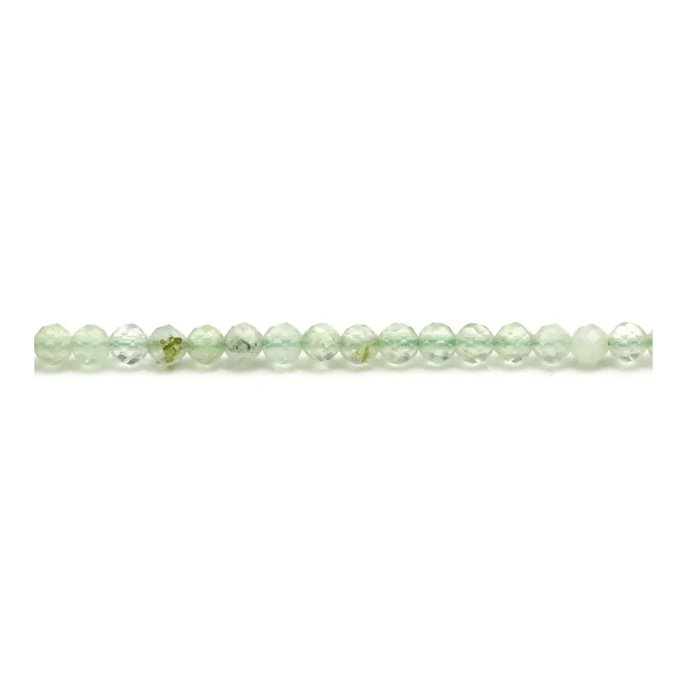 Préhnite ronde facette 3mm x 40cm