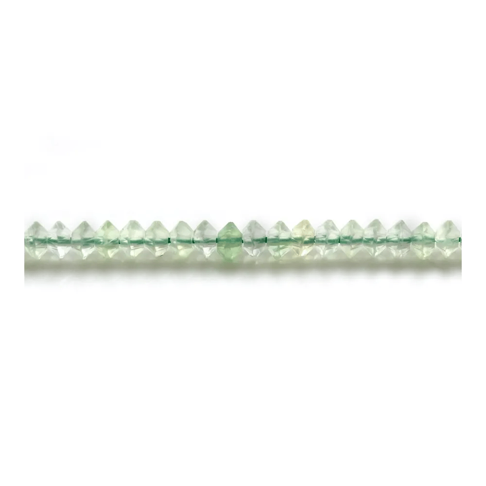 Prhenite rondelle boulier facette 2x3mm sur fil 39cm