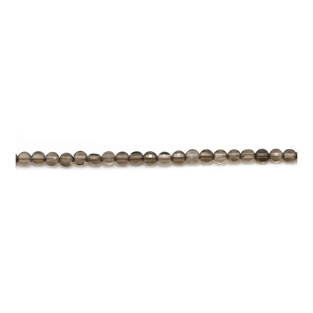 Quartz fumé, de forme ronde plate facetté, 2.5mm x 20pcs