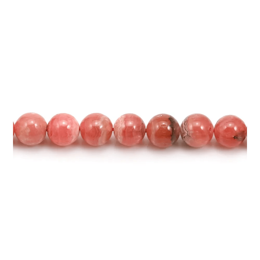 Rhodochrosite Ronde 8mm  x 2pcs  
