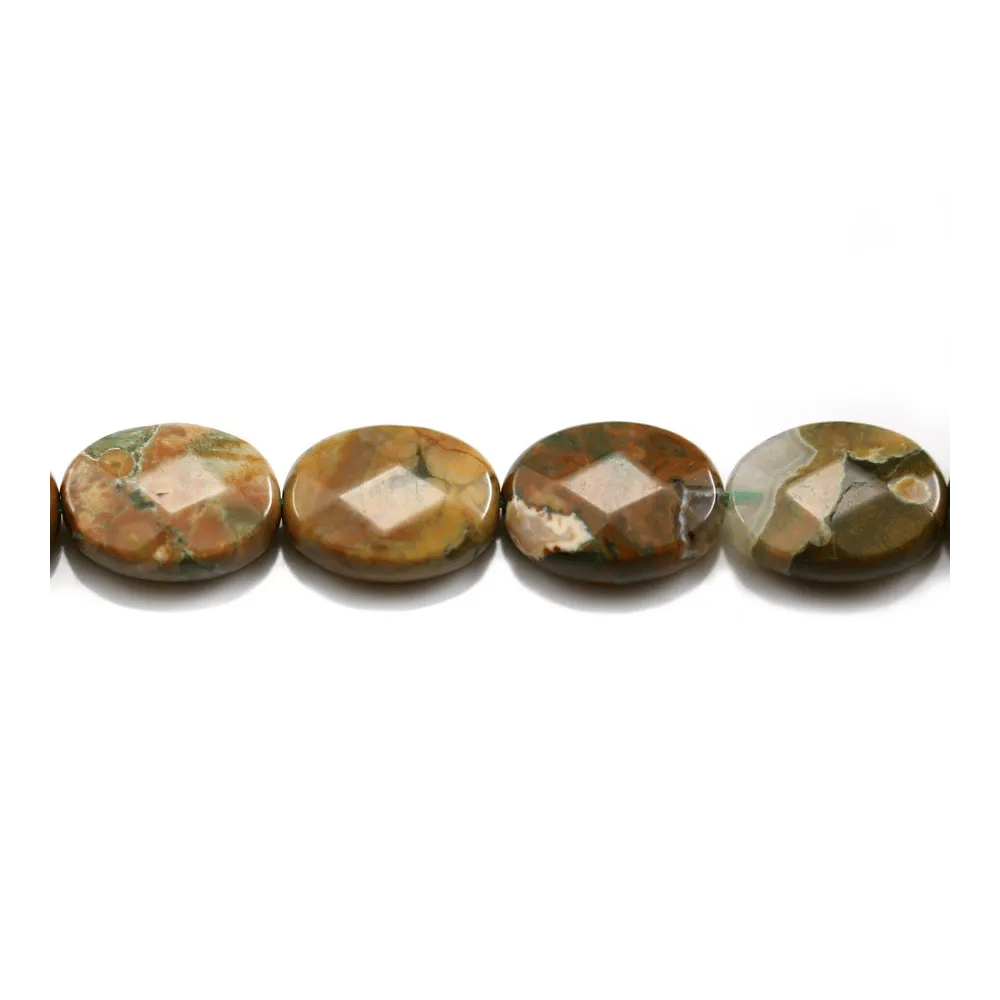 Rhyolite ovale facette 10x14mm x40cm