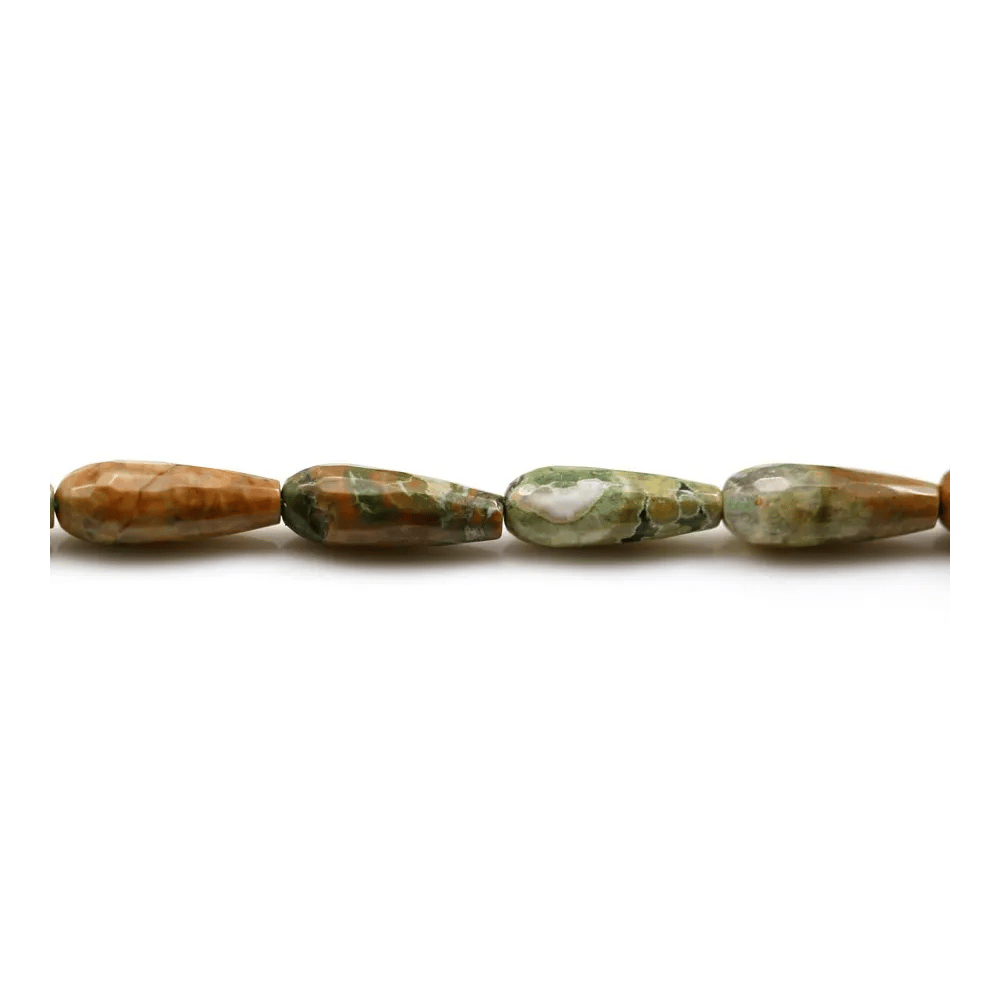 Rhyolite goutte facette 6x16mm x40cm