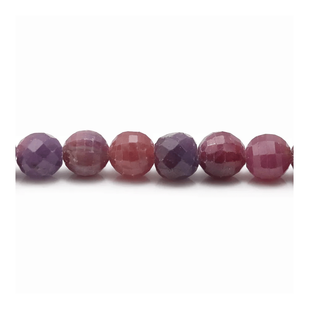 ruby Faceted Round 9mm x 1 bead