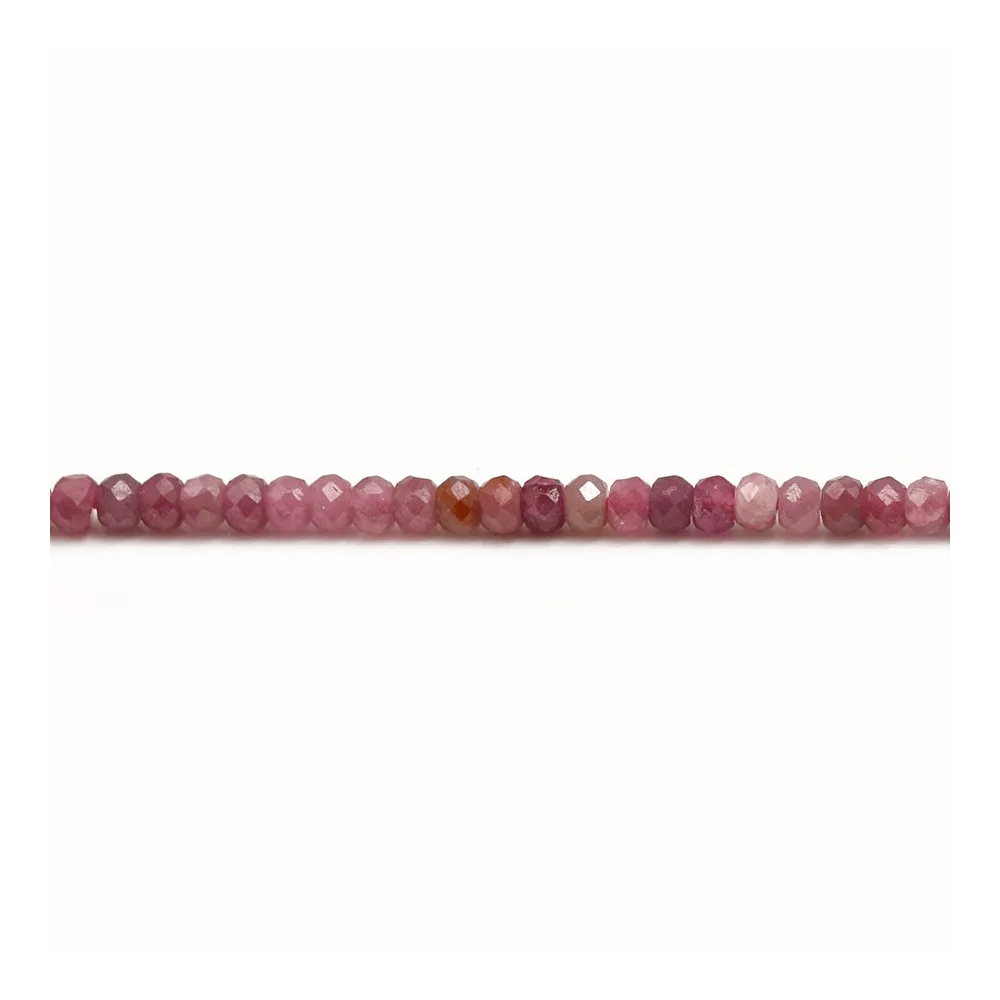 Ruby Rouge Rondelle Facette 2x3mm x 40cm